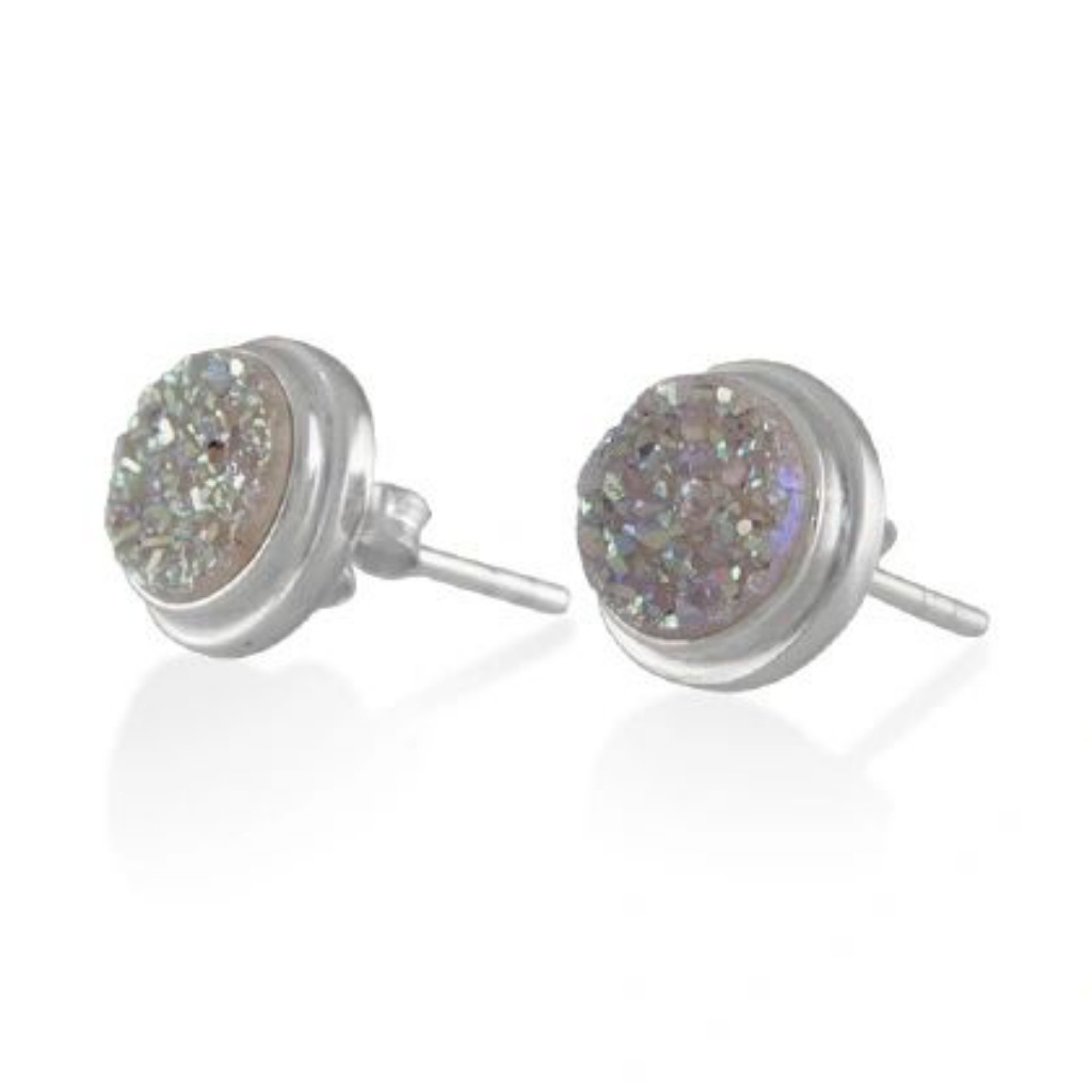 Druzy Si Opal Studs